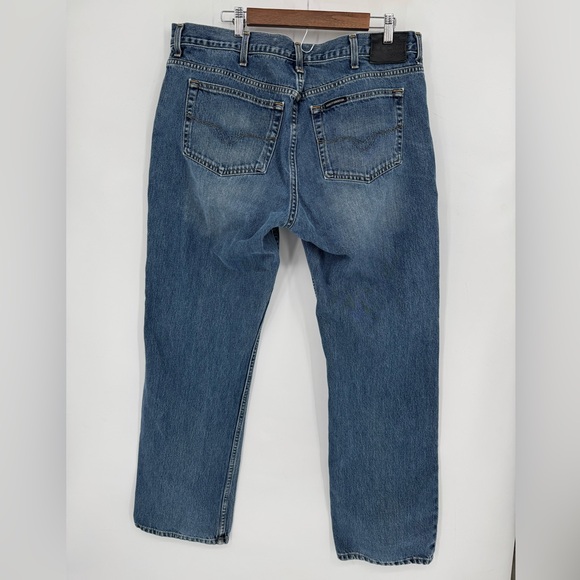 Harley-Davidson Men's Blue Straight Jeans 100% Cotton Size 40X34 - Picture 2 of 8